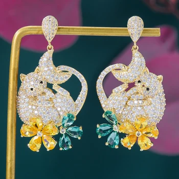 GODKI Naujas madingas geometrinis auskaras moterims Vestuvių vakarėlis Indijos Dubajaus nuotakos papuošalai boucle d'oreille femme dovana