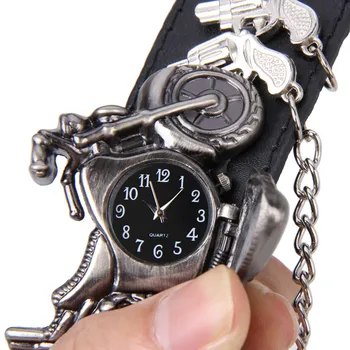 Gothic Watch Rock Chain Motociklų stereo raštas Vyrai ir moterys Asmenybė Hip Hop Watch Bracelet Punk Rankinių laikrodžių serija