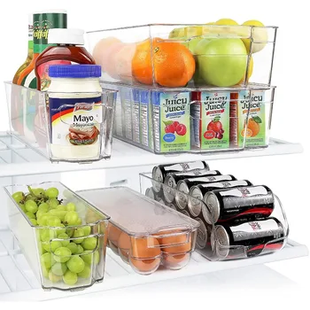 GreenCo Stackable Refrigerator Organizer Bins virtuvės aksesuarų organizatorius