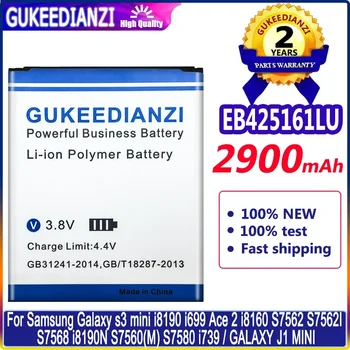 GUKEEDIANZI Baterija 2900mAh EB425161LU skirta Samsung Galaxy S3 Mini i8190 i699 Ace 2 I8160 S7562 S7562I S3mini Ace2