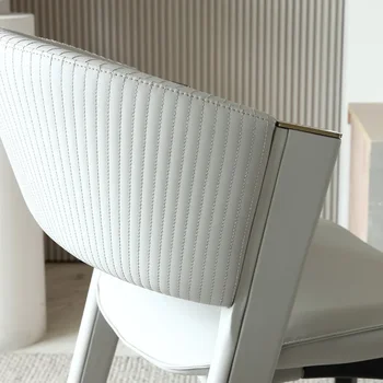 H67 itališka lengva prabangi aukštos raiškos kėdė moderni minimalistinė namų odos meno kėdė restoranas laisvalaikio kėdė modelio kambarys
