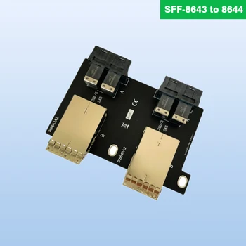 HD Mini SAS SFF-8643 Į SFF-8644 4 prievadų adapterio kortelė Įmontuotas išorinis serveris JBOD Didelės spartos 12 GB/S SFF 8643 8644