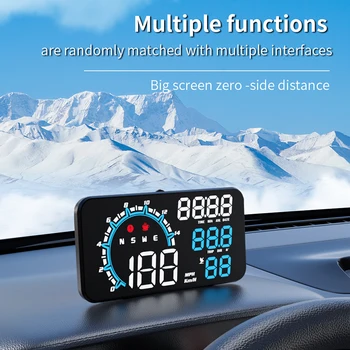 Head Up Display Car Hud GPS Spidometras Odometras LED ekranas Priekinio stiklo projektoriaus matuoklis Automobilių aksesuarų elektronika