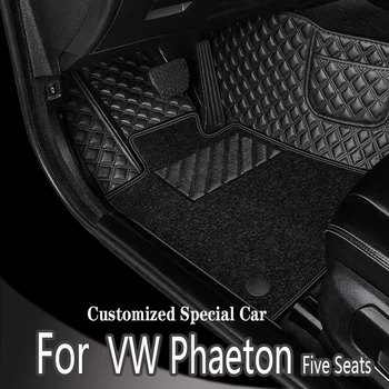 Individualūs automobilių grindų kilimėliai Volkswagen VW Phaeton Penkios sėdynės 2007-2016 2008 2009 2010 2011 auto foot Trinkelės interjero aksesuarai