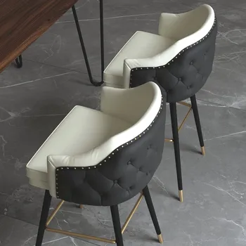 Industrial Dining Chair Office Minimalistinės prabangios virtuvės kėdės Baro kėdės baldai su atlošu Sillas de Bar dizaino kėdė