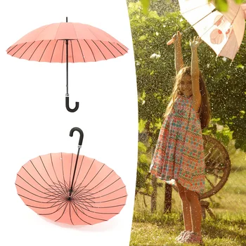 Itin didelės ilgos rankenos skėčiai Dvejopo naudojimo skėčiai nuo saulės Iškylai