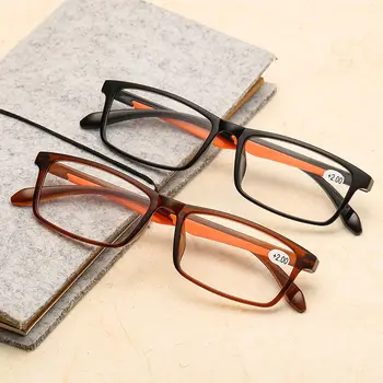 Itin lengvi TR90 skaitymo akiniai Moterys ir vyrai Skaidrus HD objektyvas Presbiopija Akiniai su dioptrija +1.0 ~ + 4.0 Pagyvenę skaitymo akiniai