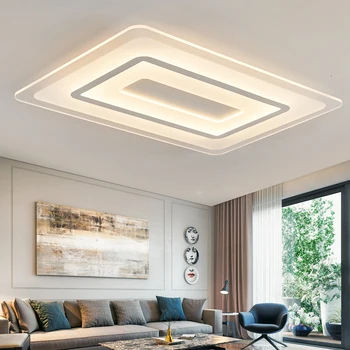 Itin plona akrilinė lubų lempa Naujo stiliaus modernūs paprasti stačiakampiai svetainės šviestuvai Miegamojo LED šviestuvų apšvietimas