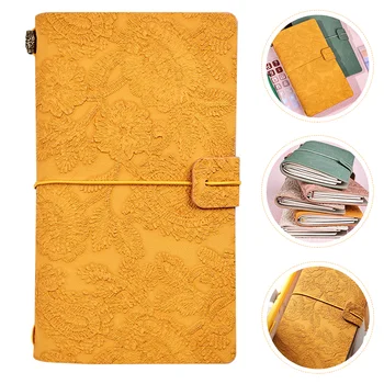 Journal Writing Notebook Daily Notepad Travel Writing Notebook Vintage Diary Book Students Stationery for Men Orange