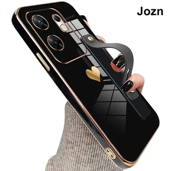 Jzon For Infinix Zero 30 4G Phone Case Girls Style Paintinging with Strap Stand Back Cover Shock Protective Shell