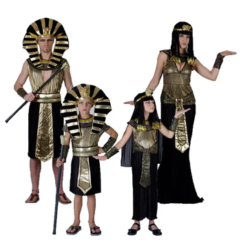 Karnavalas Egiptas Faraonas Kleopatra Cosplay Vaikų kostiumai Berniukai Mergaitės Princesės rinkinys Vakarėlio suknelėDrabužiai