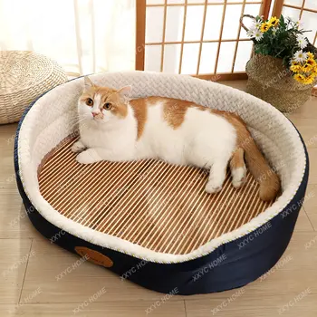 Katės lizdas Keturi metų laikai Universalus veislynas Nuimamas ir plaunamas katės ledo padas Didelė kačių lova Augintinio lova