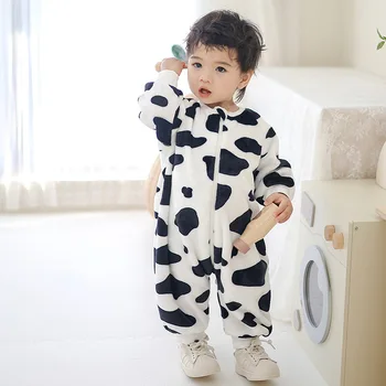 Kawaii Karvė Naujagimis Drabužiai Berniukas Mergaitė Smėlinukai ropa de bebe Ilgomis rankovėmis Flanel Baby Romper Animacinis filmas Korėjos kūdikių apranga