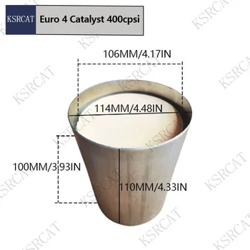 Keraminis substratas Korio katalizinis 114*110 Euro 4 didelio srauto katalizinis konverteris Cat katalizinis konverteris automobiliams