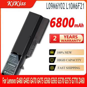 KiKiss Nauja baterija L09M6Y02 L10M6F21 L09S6Y02 L09L6Y02 6800mAh skirta Lenovo G460 G465 G470 G475 G560 G565 G570 G575 G770 Z460