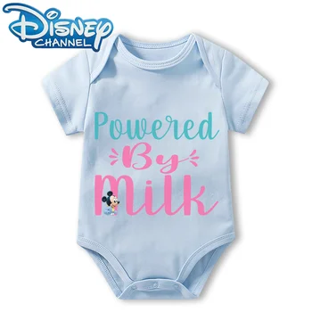 Kūdikių drabužiai Smėlinukas naujagimiui Kombinezonas Berniukai Mergaitės Disney Peliukas Mikis Trumpomis rankovėmis Romper Onesies Nuo 0 iki 12 mėnesių