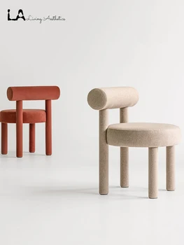 LA Šiaurės šalių dizaineris Kūrybinė valgomojo kėdė Modernus minimalistinis namų atlošas Kėdė Viešbučio poilsio kėdė Restoranas Minkštas krepšys Atlošas