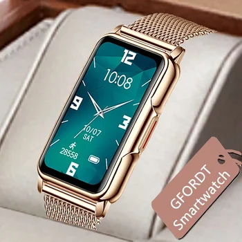 Ladies Smart Watch Moteriški prabangūs deimantiniai laikrodžiai Širdies ritmo monitorius Kūno rengybos stebėjimo priemonė Išmanusis laikrodis Huawei Xiaomi telefonui