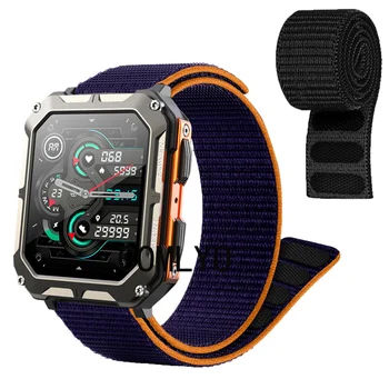 Laikrodžio juosta, skirta C20 PRO c20 Smart Watch Strap Band Hook&Look nailono diržui