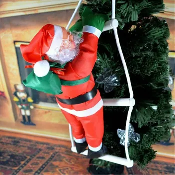 Laipiojimo kopėčios Virvė Kalėdų senelio pakabukas Kalėdų senelio laipiojimo virvės kopėčios Xmas medis Kabantis ornamentas Vakarėlio dekoras