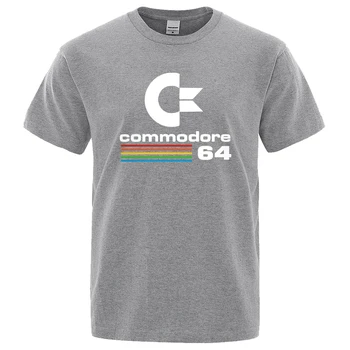 Laisvi vyriški marškinėliai Summer Commodore 64 Print Marškinėliai C64 SID Amiga Retro Cool Design Street trumpomis rankovėmis Top Tee Medvilniniai drabužiai