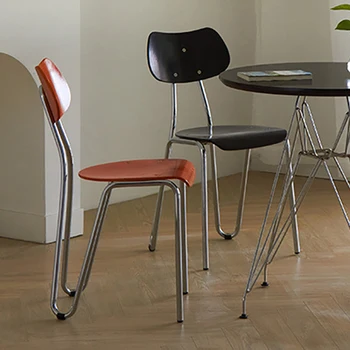 Laukimo grindys Valgomojo kėdė Virtuvė Unikalios patalpos Minimalistinės prabangios kėdės Metaliniai apartamentai Cadeiras De Jantar miegamojo baldai