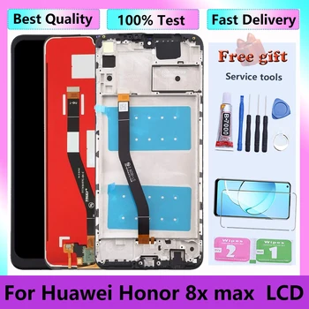 LCD ekranas Huawei Honor 8X Max ARE-AL00 L22HN AL10 Full su rėmeliu Jutiklinis ekranas Skaitmeninimo priemonės komplektas Pakaitinės remonto dalys
