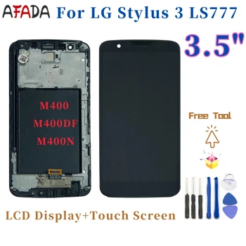 LCD jutiklinis ekranas, skirtas LG Stylus 3 LS777 M400 M400DF M400N LCD ekranas Jutiklinio ekrano skaitmeninimo priemonės keitimo mazgo rėmelis