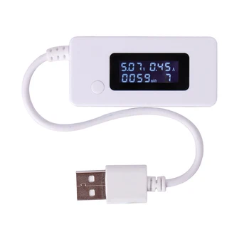 LCD USB įkroviklio talpa Srovės testerio matuoklis Telefono maitinimo blokui