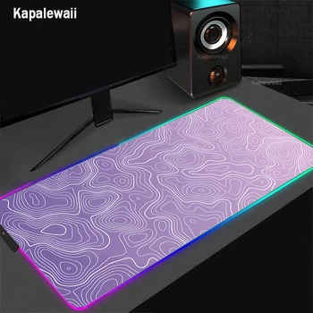LED foninis apšvietimas Paprastas meninis pelės kilimėlis RGB XXL užrakinantis kraštas pelės kilimėlis žaidimų pelės kilimėlis stalo kilimėlis stalo kilimėlis klaviatūros pagalvėlės 900x400mm
