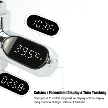 LED skaitmeninis išmanusis dušo termometras Virtuvė Vonios maišytuvas Vandens temperatūros matuoklis