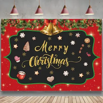 Linksmų Kalėdų fono kalėdinių sienų dekoracijos 