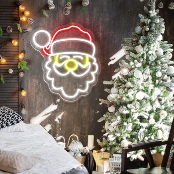 Linksmų Kalėdų neoninių LED ženklų vakarėlio dovanos Šventinės Kalėdos Neoninės šviesos Ženklas Miegamasis Svetainė Sienų dekoras Kalėdinė dekoracija