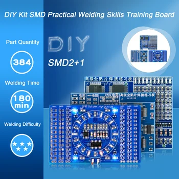 Litavimo praktika Trijų dalių rinkinys SMD plokštė LED elektroninis SMT komponentas 