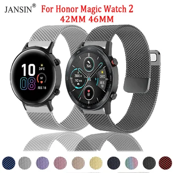 Magnetic Loop Band For Honor magic Watch 2 42mm 46mm nerūdijančio plieno dirželis Huawei Honor Magic Watch 2 pakaitinei apyrankei