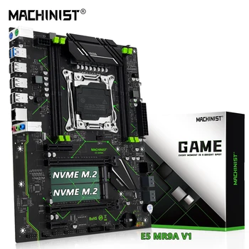 Mašinistas E5 MR9A V1 pagrindinės plokštės palaikymas LGA 2011-3 Xeon E5 V3 V4 procesorius DDR4 RAM Keturių kanalų atmintis ATX NVME M.2