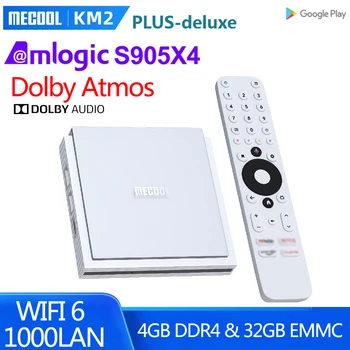 Mecool KM2 Plus Deluxe 4K ATV BOX 5G WiFi 6 Dolby Atmos Audio TVBOX Amlogic S905X4 Google Certified Android 11.0 TV Box
