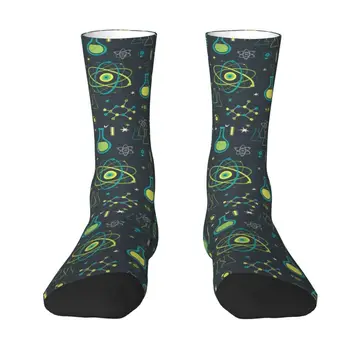Midcentury Modern Science suknelės kojinės Vyriškos moteriškos šiltos juokingos naujovės Fizika Chemija Biologija Mikrobiologija Įgulos kojinės