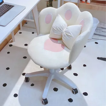 Miegamasis Bendrabutis Kompiuterio kėdė Pagrindinis biuras 360° Pasukama makiažo kėdė Turėklai Atlošas Šiaurės stalo kėdė Fauteuil Design baldai