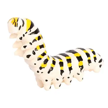 Mini versija The Small Little Bugs Caterpillar modelio figūrėlės Vaikų lėlių namų dekoro žaislai vaikams