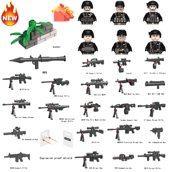Moc City Military Swat figūrinis automatas Šautuvas RPG skydas 