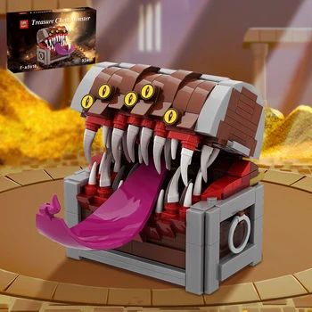 Moc Dungeoned Dragoned Treasure Monster Chest Building Blocks žaidimas Imituotos 