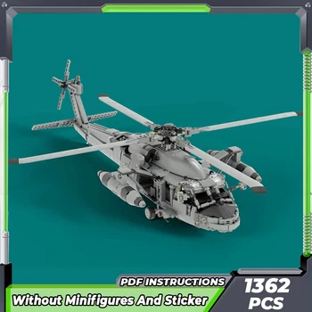 Moc statybinių kaladėlių karinio ginklo modelis JAV armijos UH-60L naikintuvų technologijos modulinių blokų dovana Kalėdiniai žaislai 