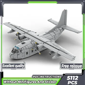 Moc statybinių kaladėlių karinio orlaivio modelis Fairchild C-123K naikintuvas 1:35 Technologijos blokai Dovanų kalėdinių žaislų 