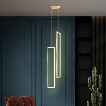 Modernus stačiakampis Lovos LED pakabinami šviestuvai Svetainės šviestuvai Apšvietimas Namų dekoras Virtuvė Miegamasis Pakabinamas šviestuvas Šviestuvas