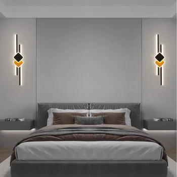 Modernūs minimalistiniai LED sieniniai šviestuvai ilgi juostiniai sieniniai šviestuvai studijų kambariui Naktinis vonios kambarys Koridoriaus salė Virtuvė Vidaus apšvietimas