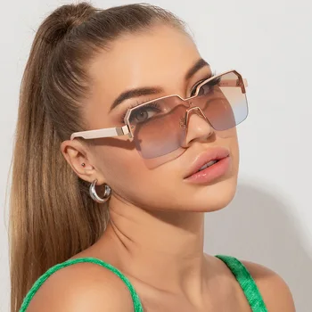 Moterys Mados prekės ženklo dizainerė Keliaujanti akiniai nuo saulės moterims Rožinis gradiento lęšis Akiniai Moteris Mujer