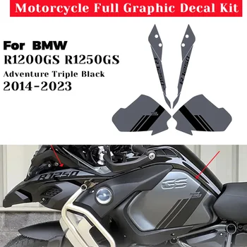 Motociklų pilnas grafinis lipdukų rinkinys BMW R1200GS R1250GS Adventure Triple Black 2014-2023