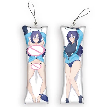 Mėlynas archyvas Mielas anime pakabukas Raktų pakabukas Mini Dakimakura priedai Mažas pagalvės krepšys Otaku kuprinės raktų pakabukai