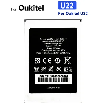  Nauja baterija Oukitel U22 baterijai 2700mAh mobilusis telefonas